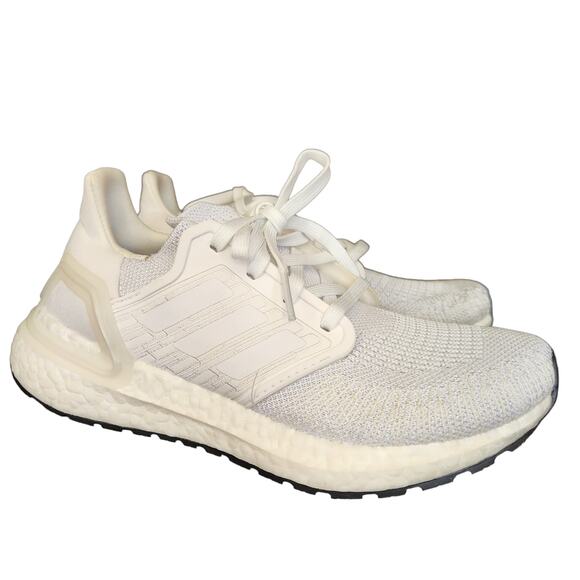 adidas Women's Ultraboost 20 Running Shoe, White/Grey/Black, 5.5 M US - Picture 1 of 8